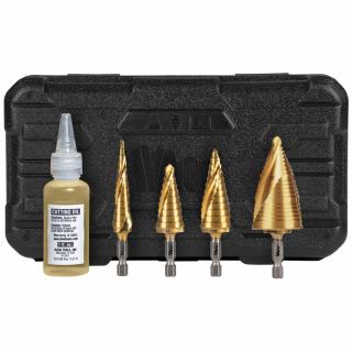 Klein Tools Step Bit Spiral Double Fluted VACO Kit - 4 Piece