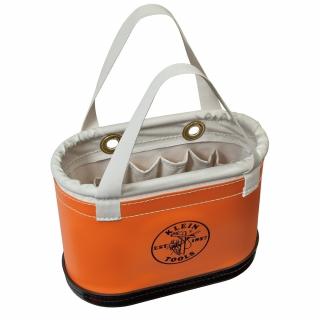 Klein Tools 5144BHHB Orange Hard-Body Oval Bucket with Handles
