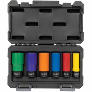 Klein Tool 66033 Coated Socket Set, 12-Point, 6-Piece