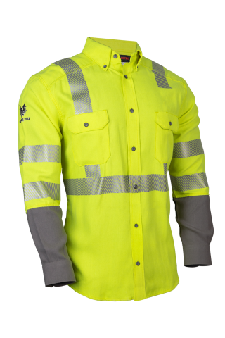 NSA DRIFIRE FR Hi-Vis Lightweight Work Shirt Class 3