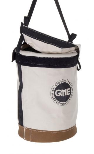 GME Supply 100 lb Leather Bottom Canvas Bucket with Connection Points