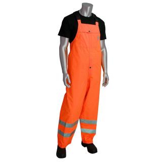 PIP 353 Class E Heavy Duty Waterproof Breathable Rain Bib - Orange