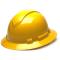 Pyramex Ridgeline Full Brim Hard Hat with 6 Point Ratchet Suspension
