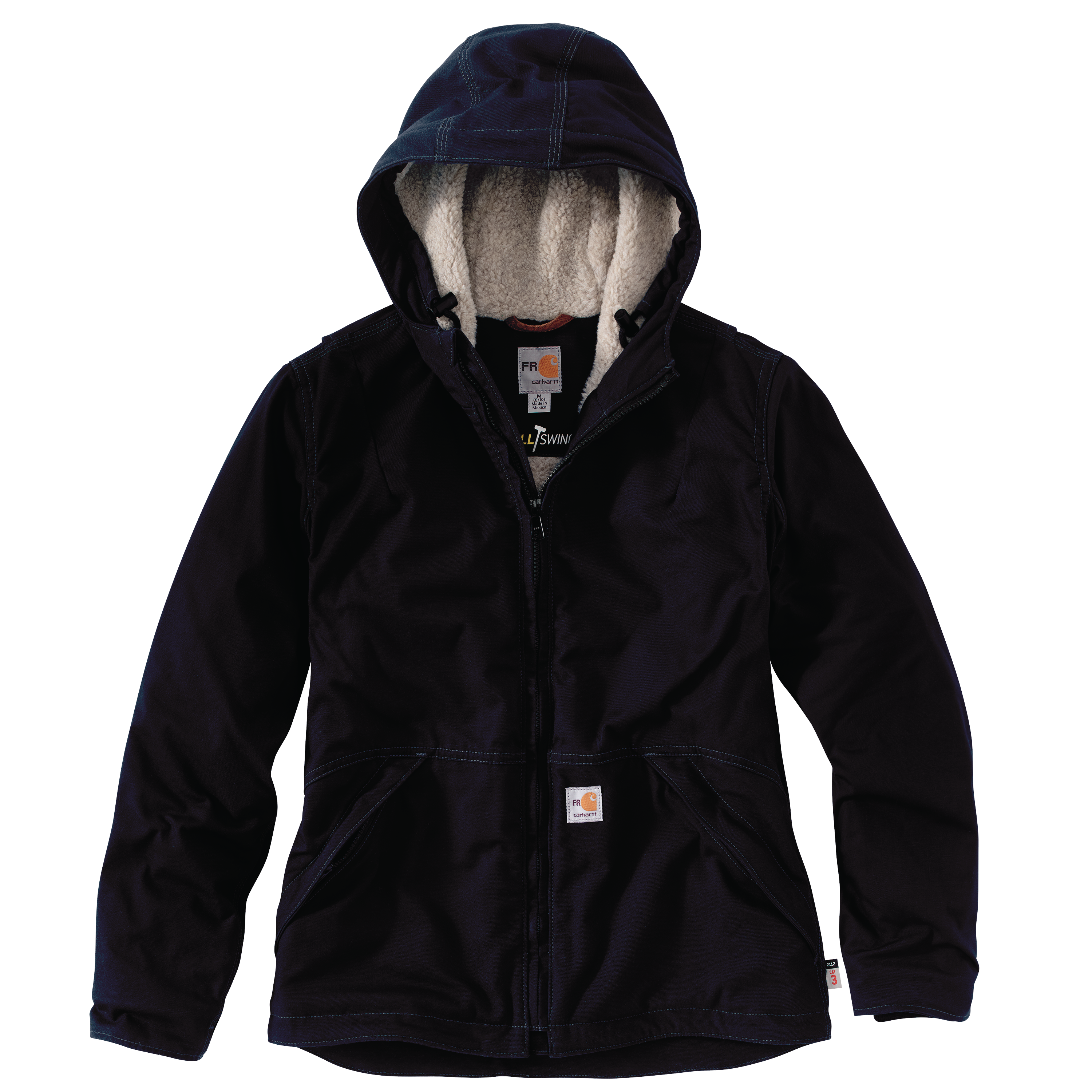 Carhartt Women's FR Full Swing Quick Duck Sherpa-Lined Navy Jacket from Columbia Safety