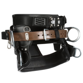 3M DBI-SALA 4D Lineman Tongue Buckle Positioning/Fall Restrict Belt 1000882, Leather, Seat, Black, D24 from Columbia Safety