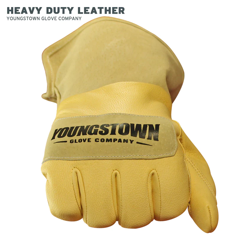 Youngstown Leather Utility Plus Wide-Cuff Gloves from Columbia Safety