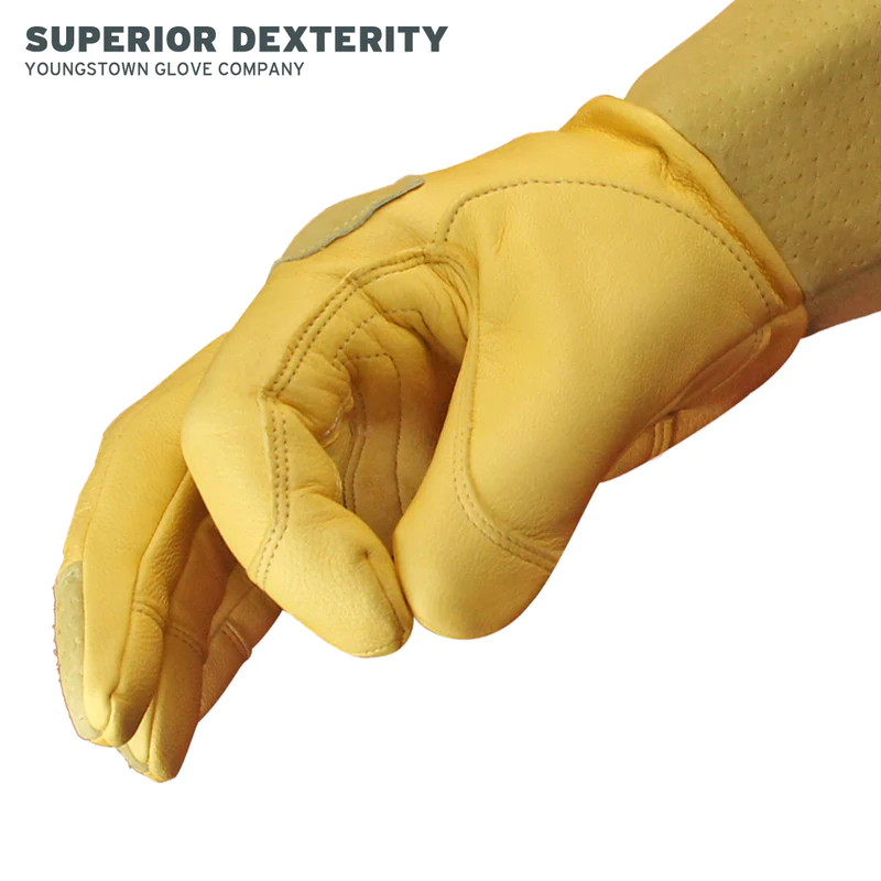 Youngstown Leather Utility Glove Lined with Kevlar- Wide Cuff from Columbia Safety