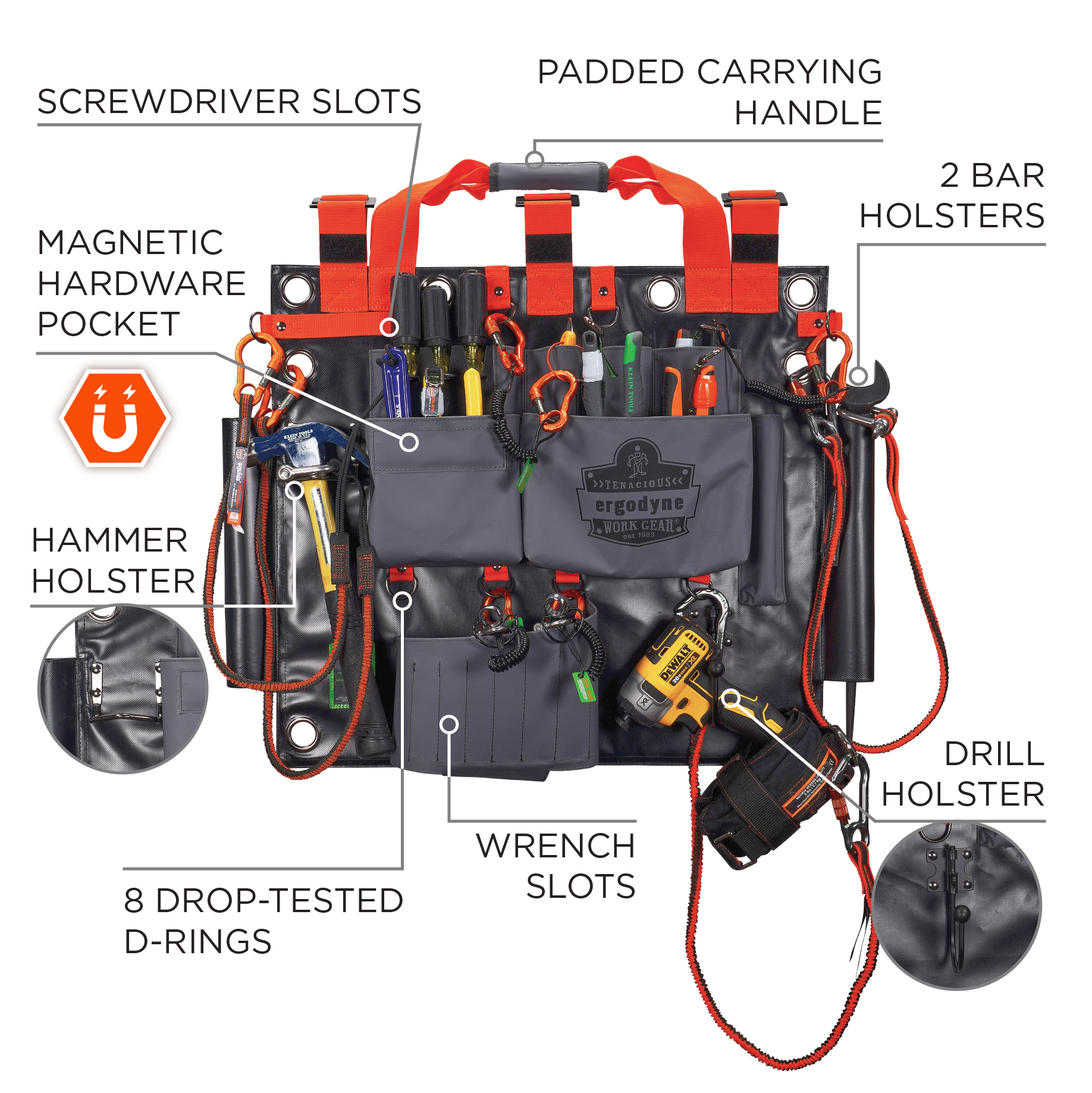 Ergodyne Arsenal 5710 Bucket Truck Tool Board with Tool Tethering Attachment Points from Columbia Safety