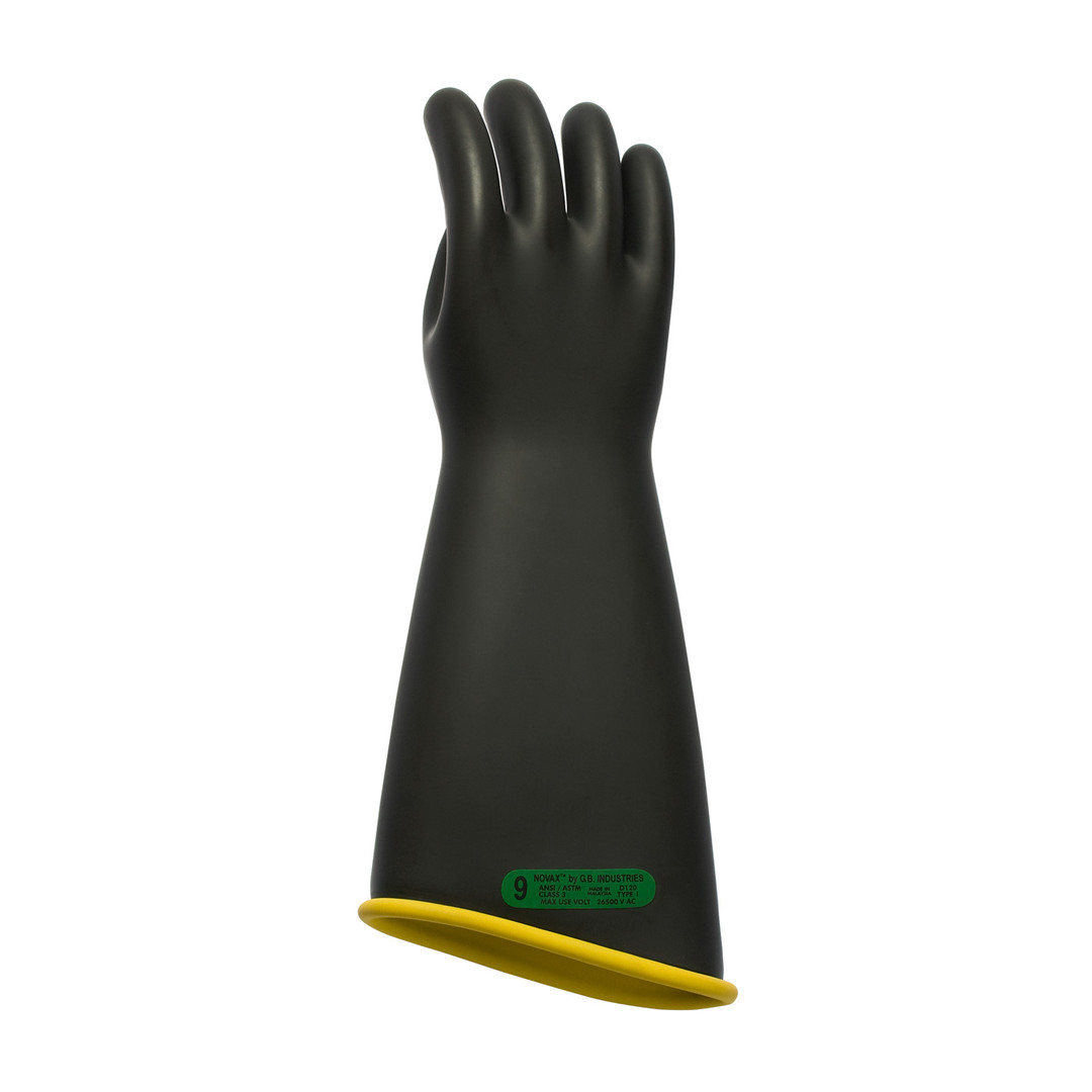 PIP Novax Class 3 Rubber Insulating Glove with 18" Contour Cuff from Columbia Safety