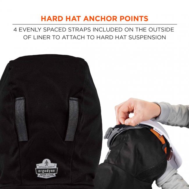 Ergrodyne 6852 N-Ferno 2-Layer Shoulder Length Hard Hat Winter Liner from Columbia Safety