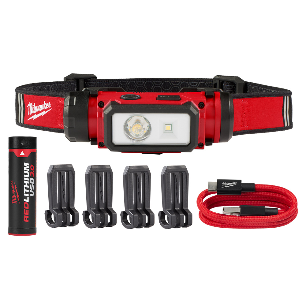 Milwaukee RedLithium USB Hard Hat Headlamp from Columbia Safety