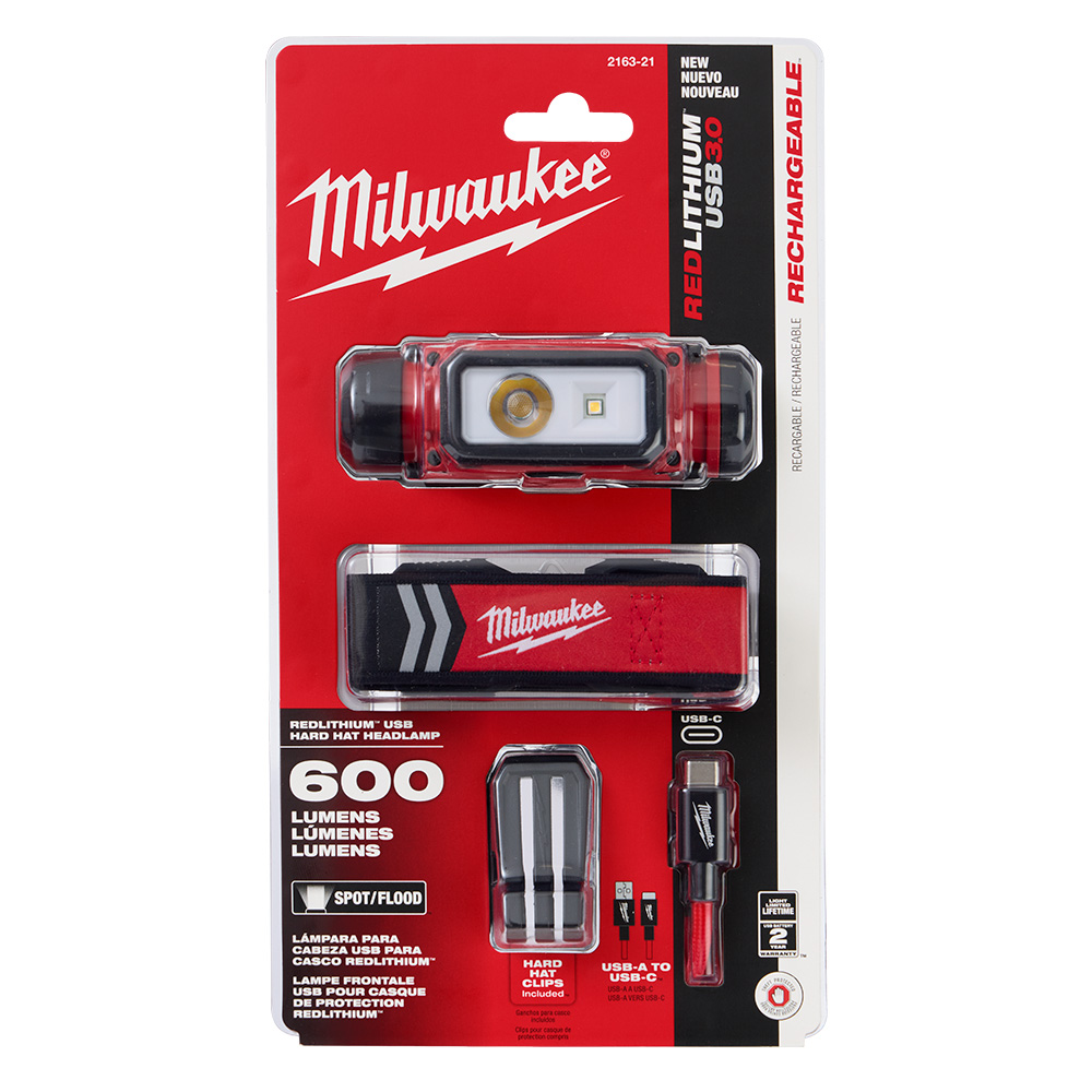 Milwaukee RedLithium USB Hard Hat Headlamp from Columbia Safety