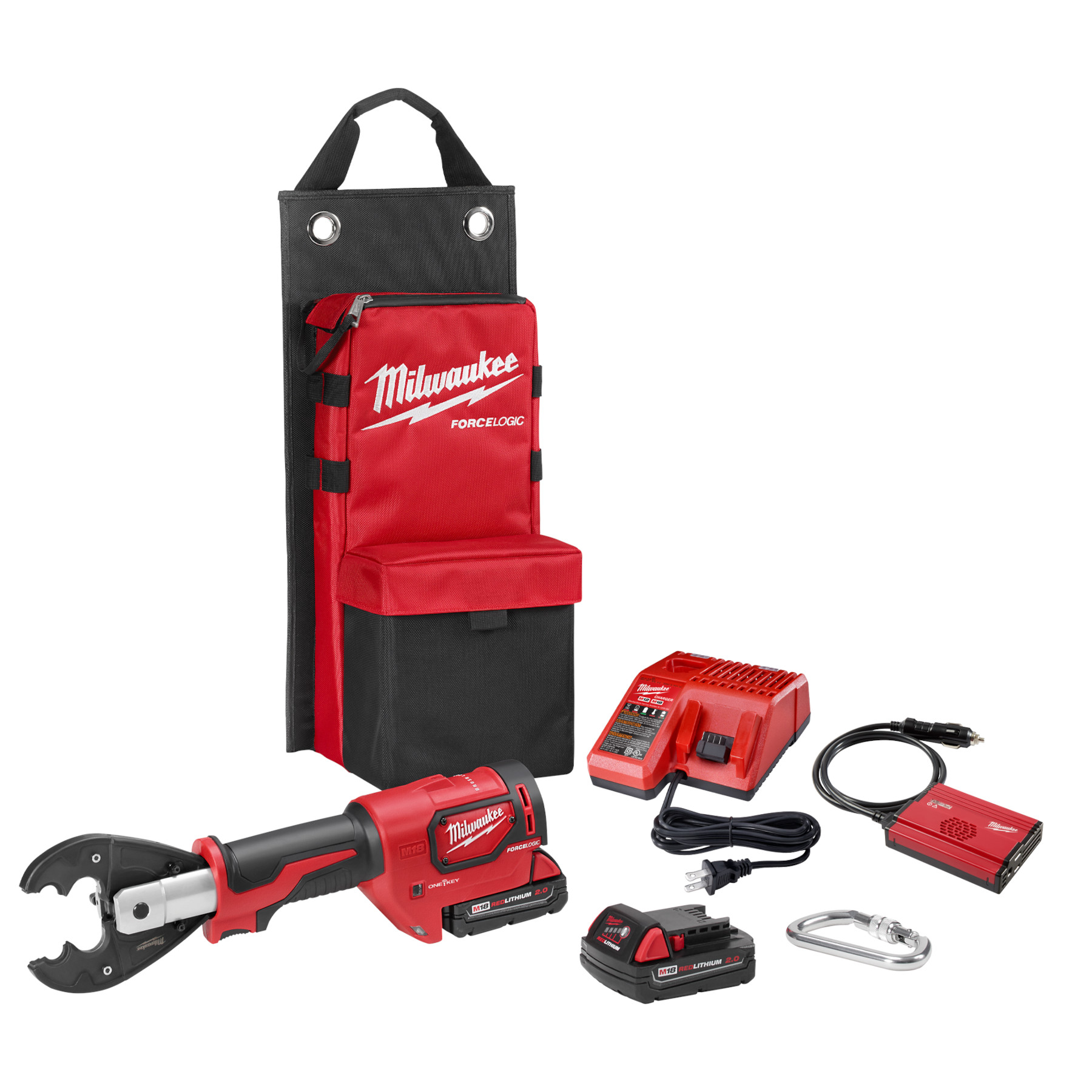 Milwaukee M18 FORCE LOGIC 6T Utility Crimper Kit with D3 Grooves and Fixed BG Die Kit from Columbia Safety