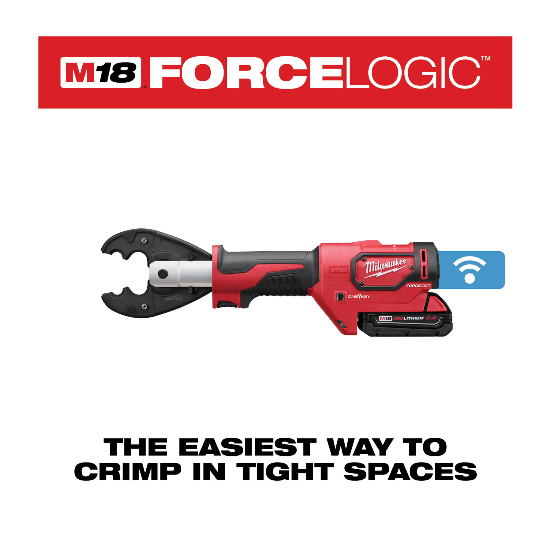 Milwaukee M18 FORCE LOGIC 6T Utility Crimper Kit with D3 Grooves and Fixed BG Die Kit from Columbia Safety