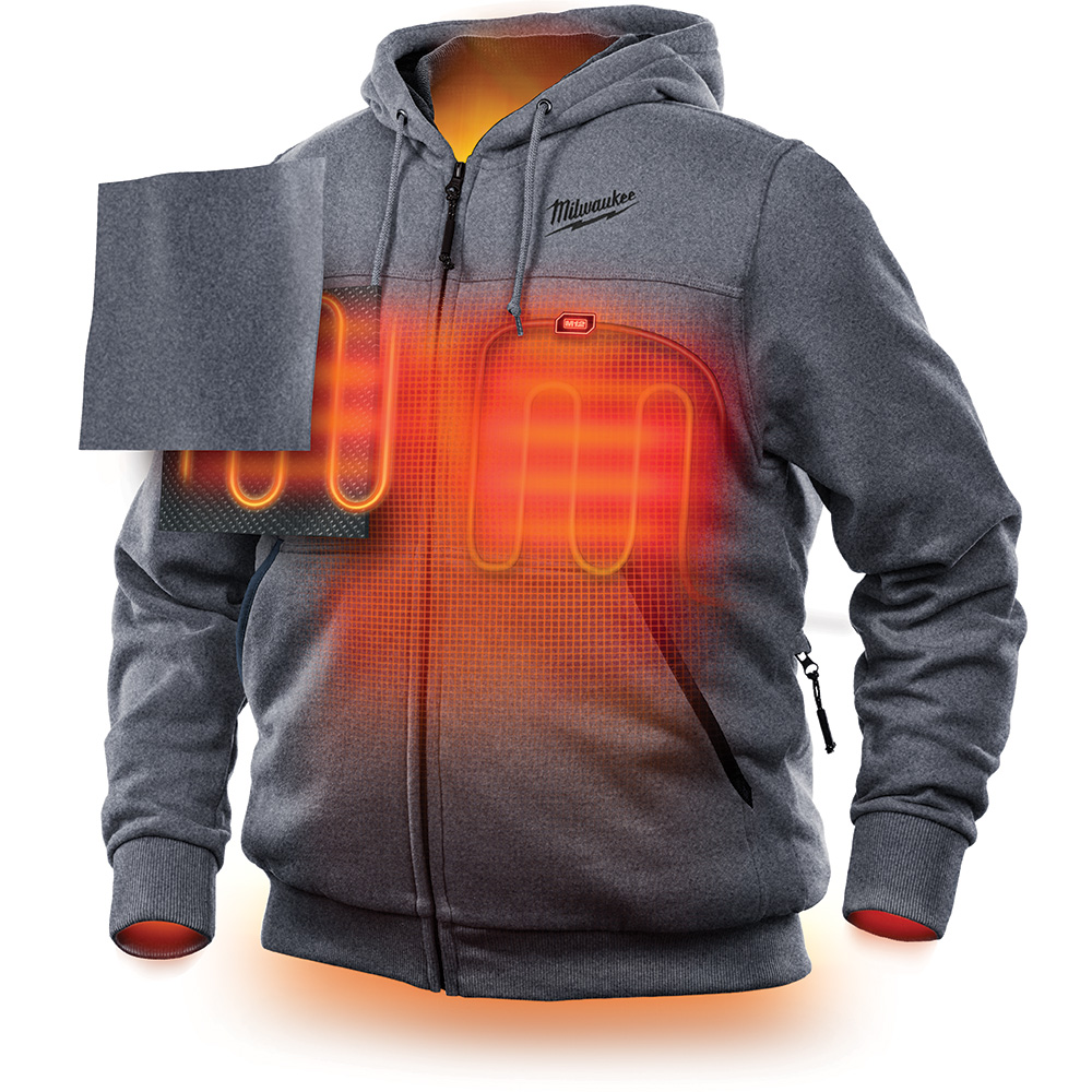 Milwaukee M12 Heated Hoodie Kit - Gray from Columbia Safety