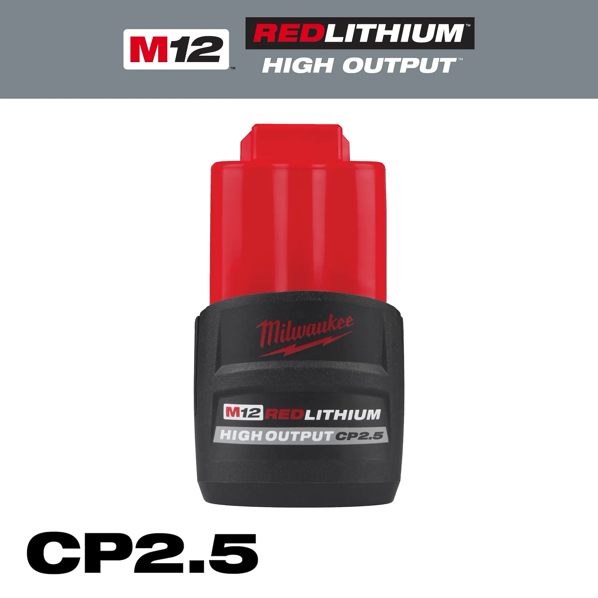 Milwaukee M12 Redlithium High Output CP2.5 Battery Pack from Columbia Safety