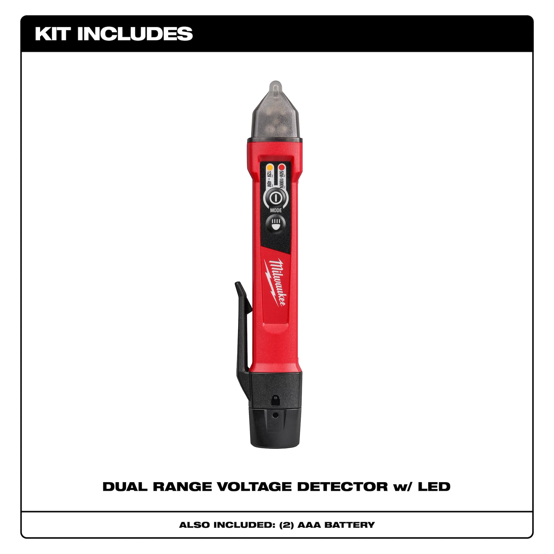 Milwaukee Dual Range Voltage Detector w/ LED from Columbia Safety