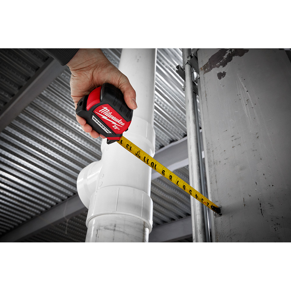 Milwaukee 35ft Compact Wide Blade Magnetic Tape Measure from Columbia Safety