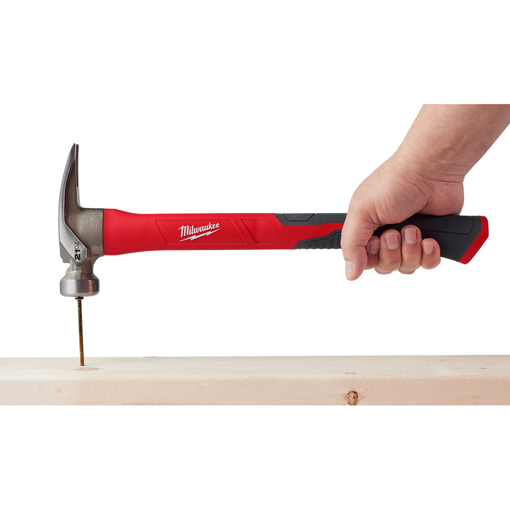 Milwaukee 21oz Milled Face Poly/Fiberglass Handle Hammer from Columbia Safety