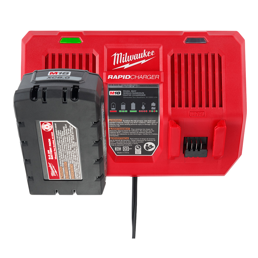 Milwaukee M18 Dual Bay Simultaneous Rapid Charger from Columbia Safety