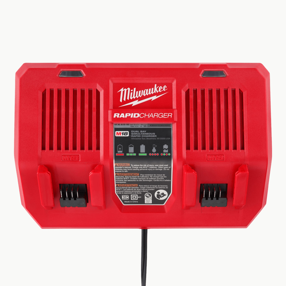 Milwaukee M18 Dual Bay Simultaneous Rapid Charger from Columbia Safety