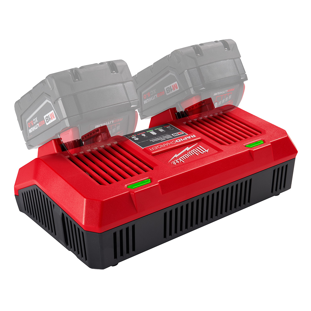 Milwaukee M18 Dual Bay Simultaneous Rapid Charger from Columbia Safety