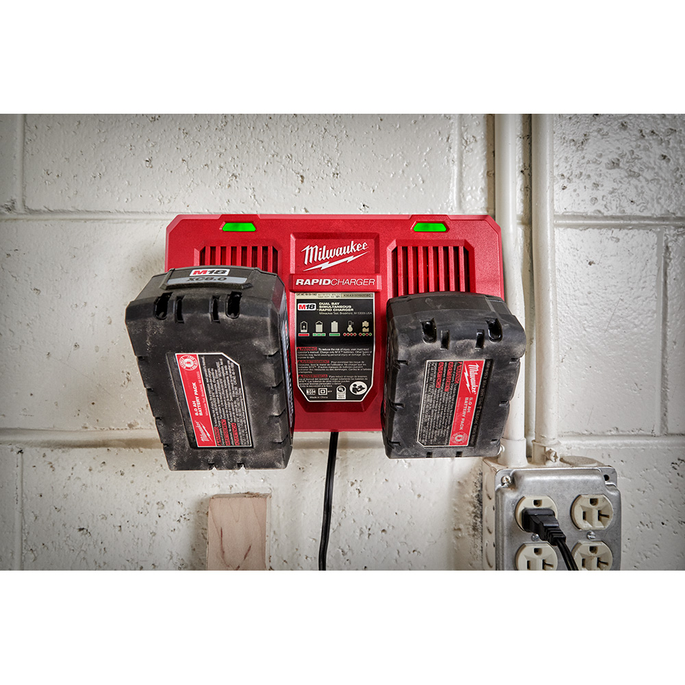 Milwaukee M18 Dual Bay Simultaneous Rapid Charger from Columbia Safety