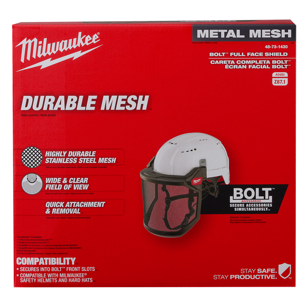 Milwaukee BOLT Mesh Full Face Shield from Columbia Safety