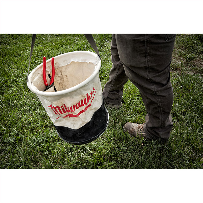 Milwaukee 75 lb Canvas Utility Bucket with Pockets from Columbia Safety