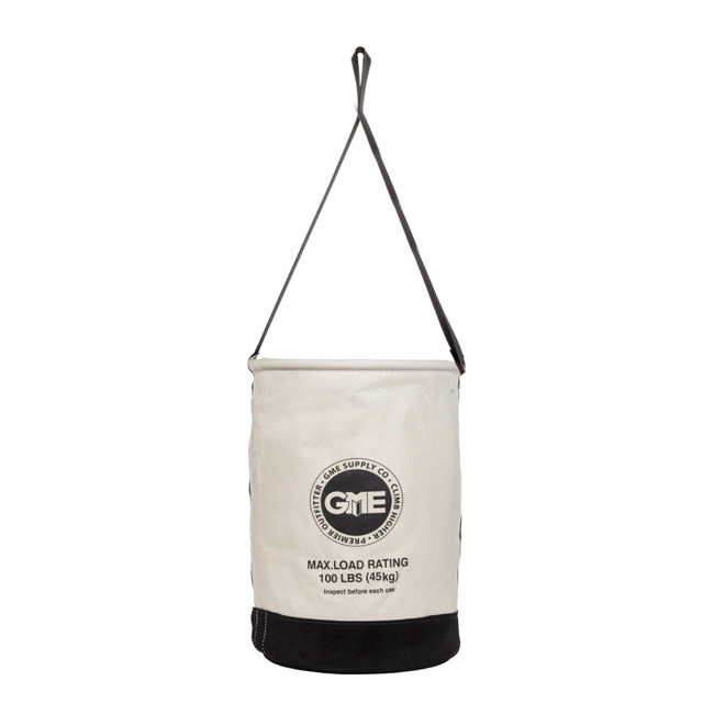 GME Supply 100 lb Leather Bottom Canvas Bucket from Columbia Safety
