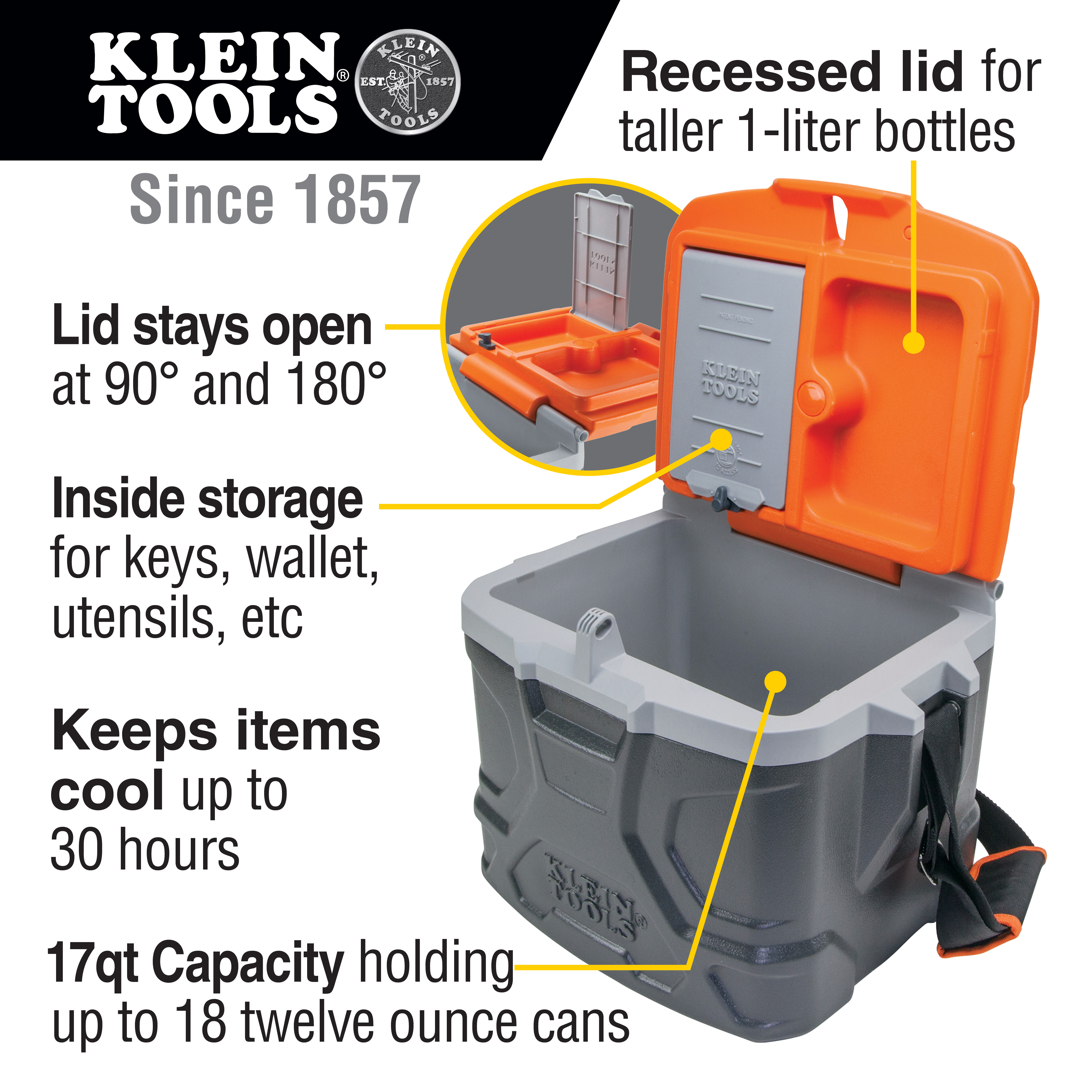 Klein Tools Tradesman Pro Tough 17-Quart Box Cooler  from Columbia Safety