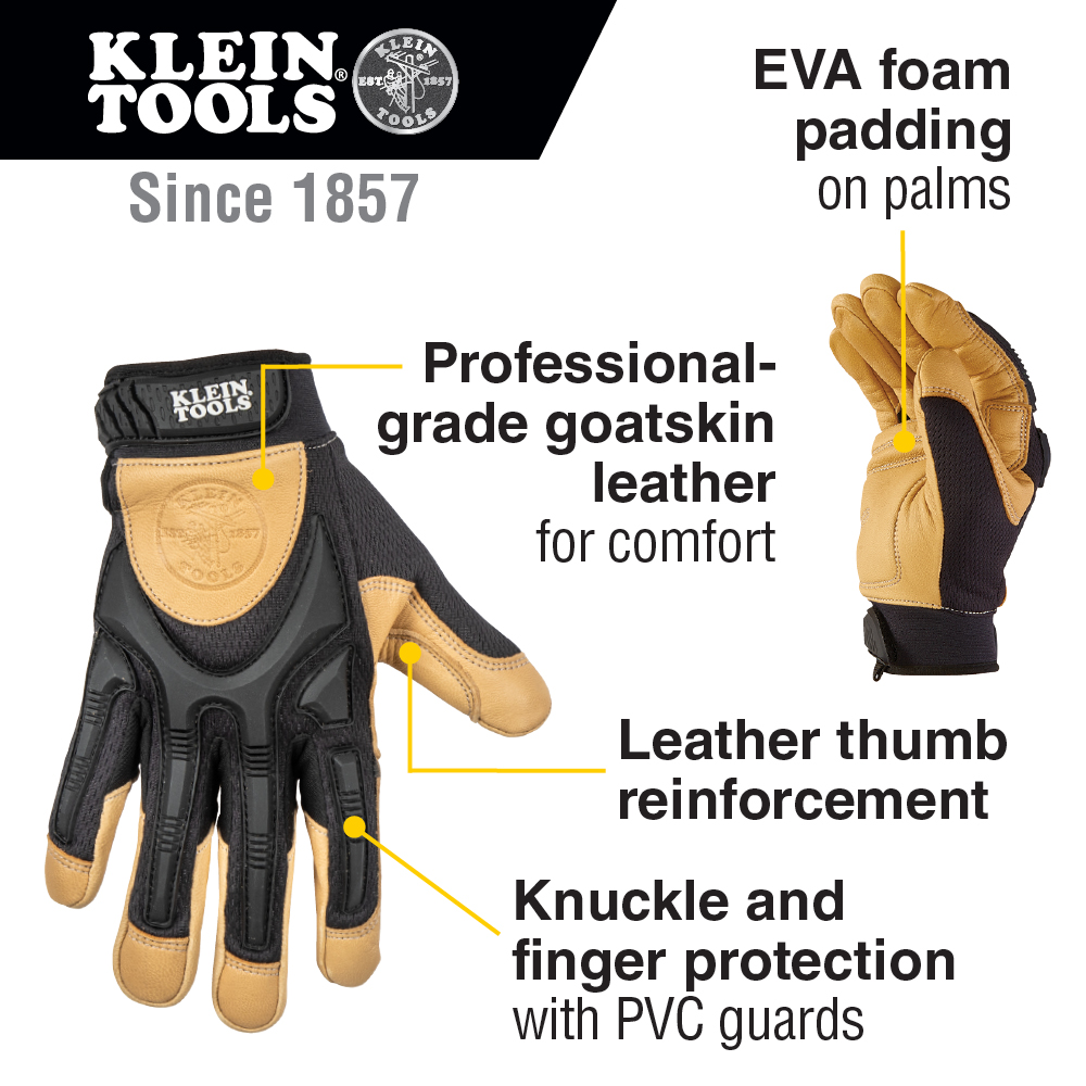Klein Tools Leather Work Gloves from Columbia Safety