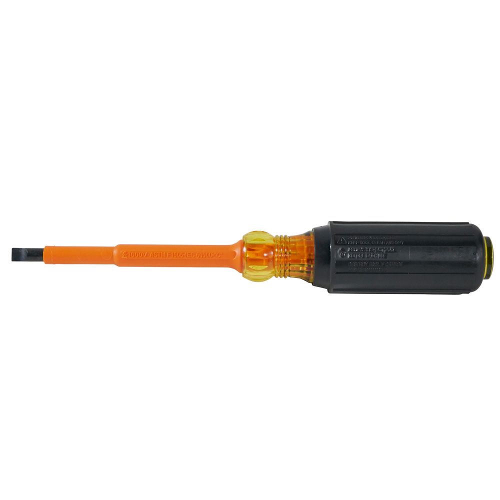 Klein Tools 602-4-INS 1/4 Inch Cabinet Tip Insulated Screwdriver from Columbia Safety