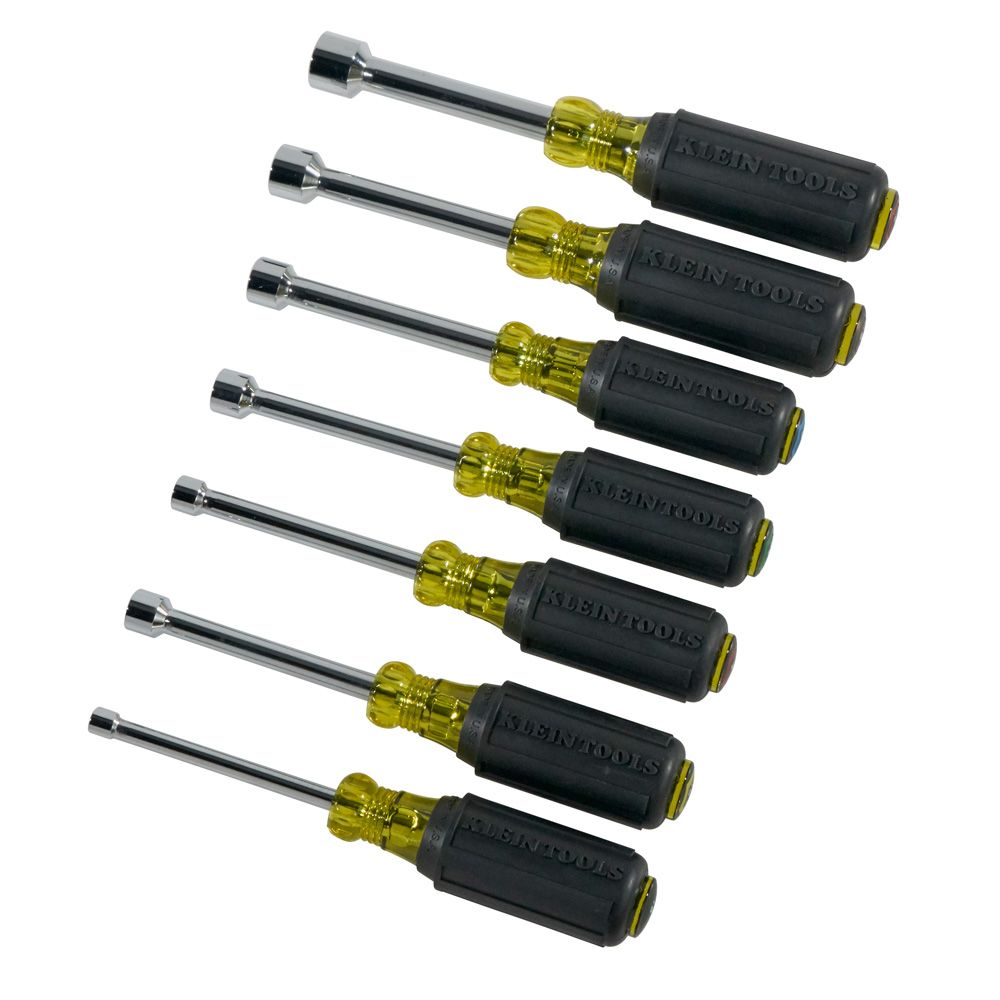Klein Tools 631 7 Piece Nut-Driver Set with 3 Inch Shanks from Columbia Safety
