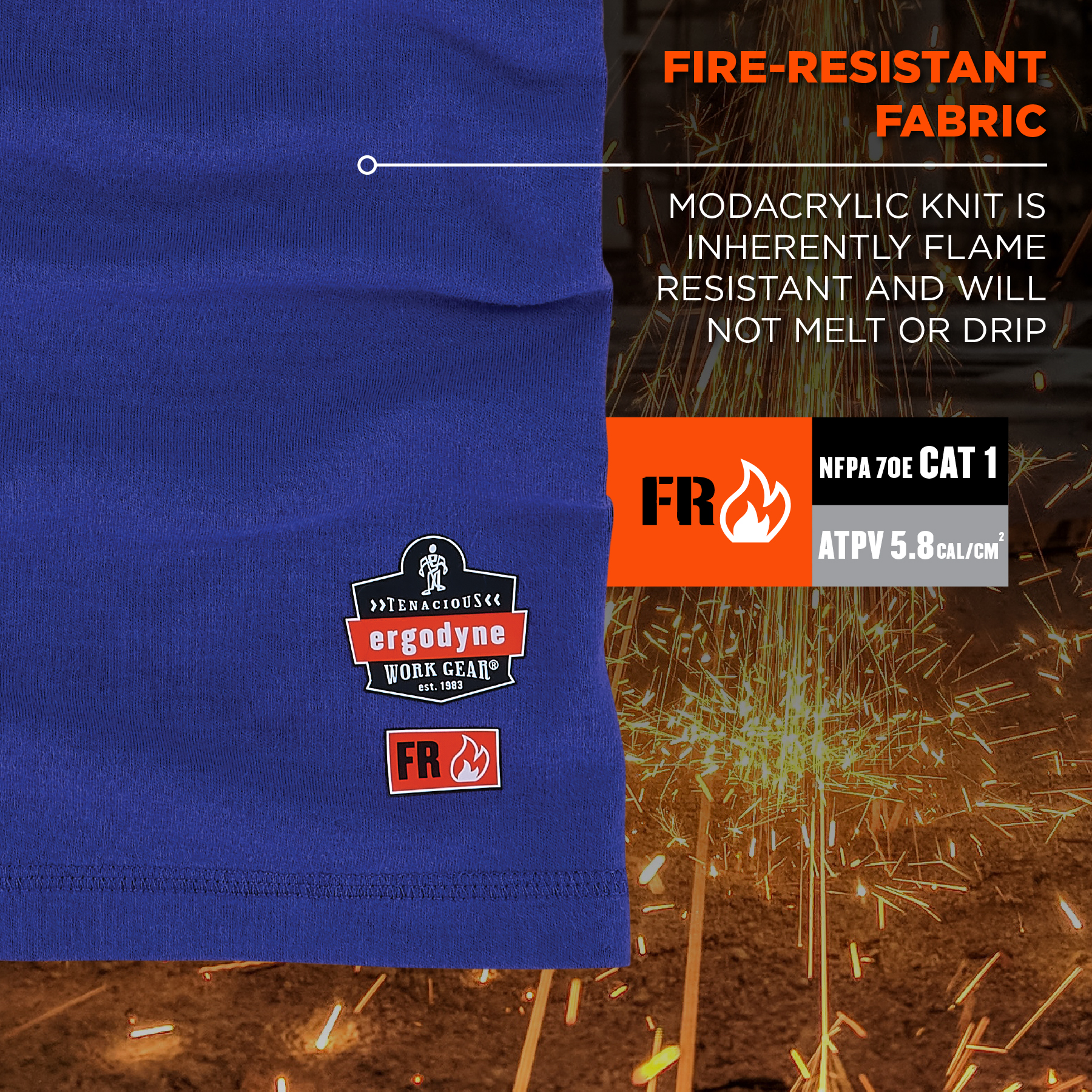 Ergodyne Chill-Its FR Cooling Neck Gaiter from Columbia Safety