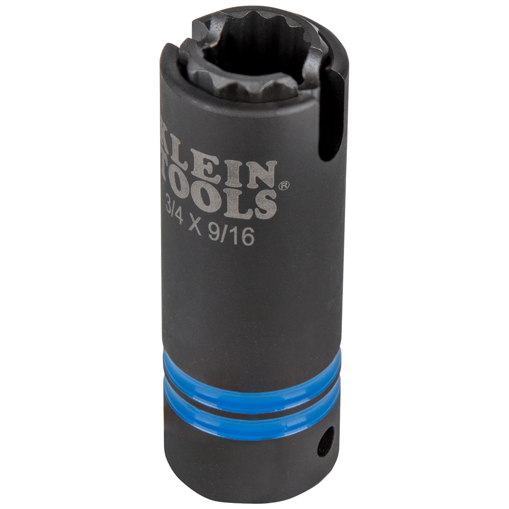 Klein Tools 3-in-1 Slotted Impact Socket, 12-Point, 3/4 and 9/16-Inch- 66031 from Columbia Safety