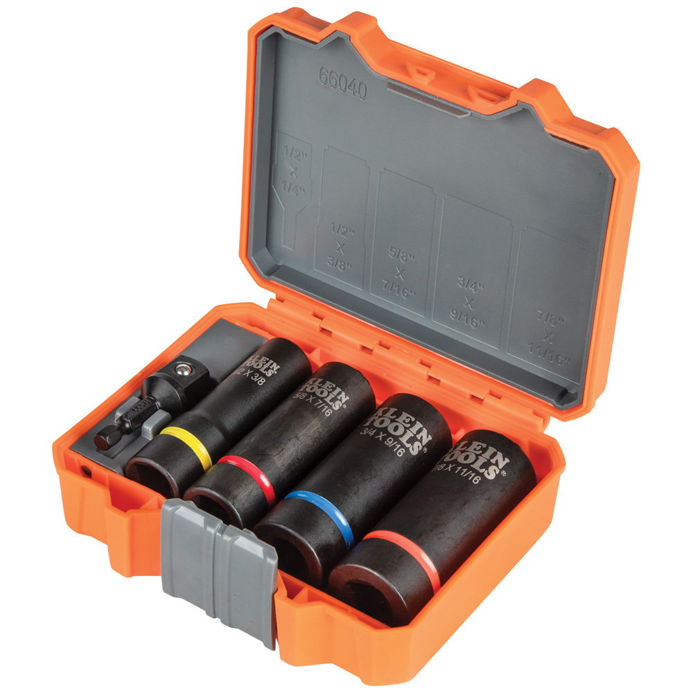 Klein Tools 2-in-1 12-Point Impact Socket Set (5 Pieces) from Columbia Safety