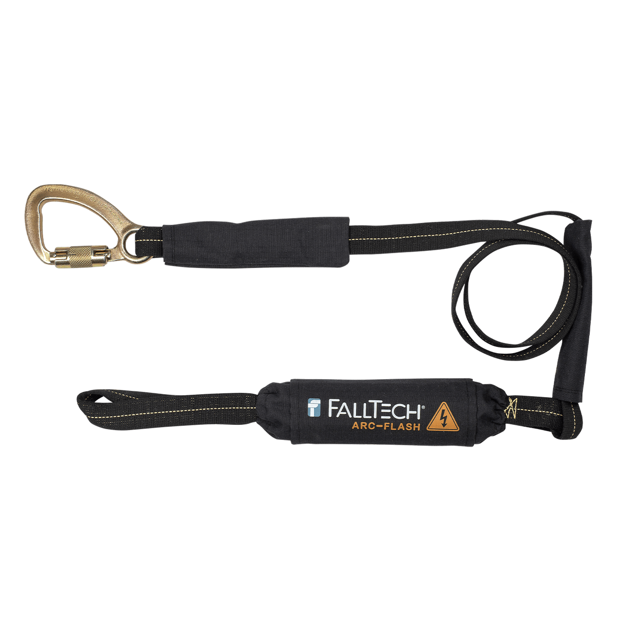 FallTech 6' Arc Flash Energy Absorbing Lanyard, Single-leg with Choke-loop and Steel Snap Hook from Columbia Safety