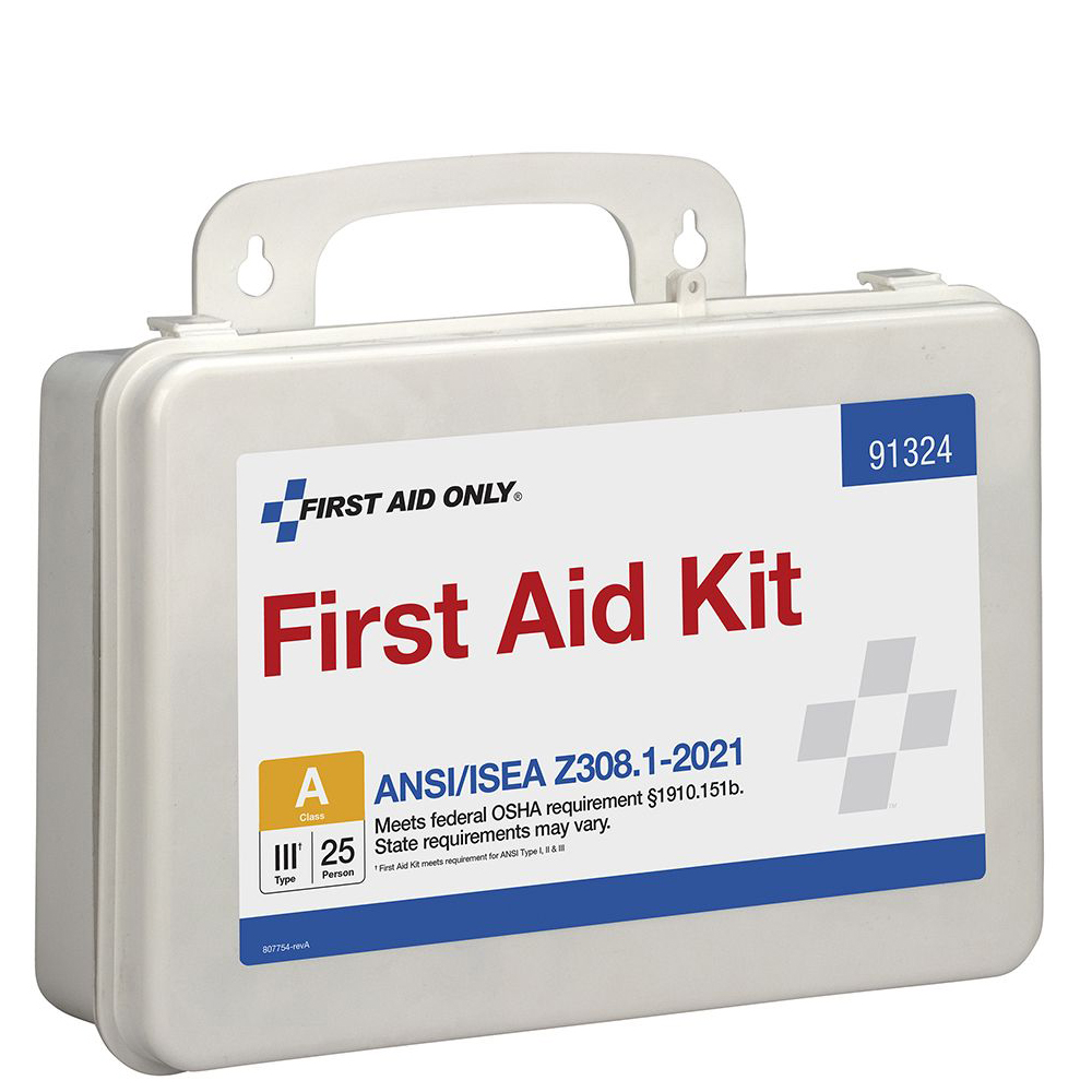 First Aid Only ANSI A 25 Person Plastic ANSI 2021 Compliant First Aid Kit from Columbia Safety
