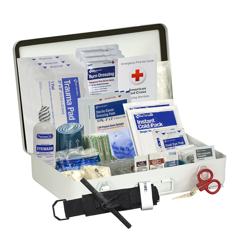 First Aid Only ANSI B 50 Person Metal ANSI 2021 Compliant First Aid Kit from Columbia Safety