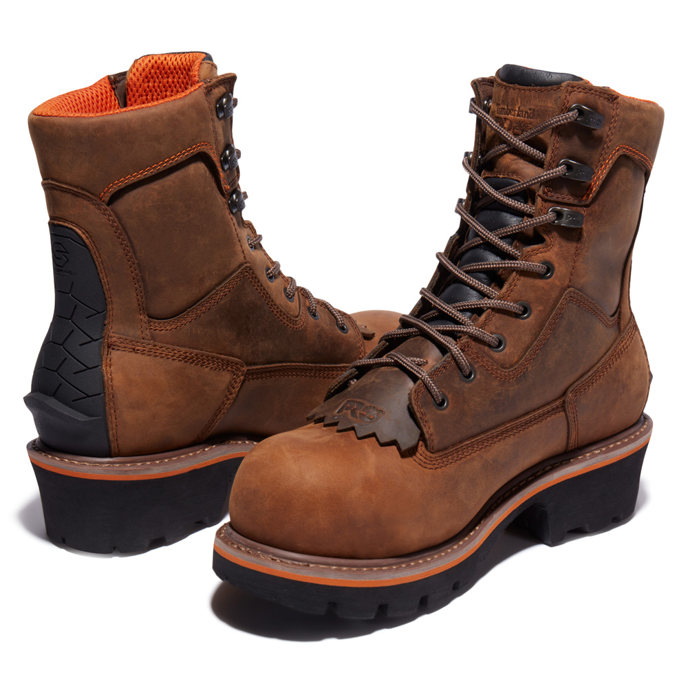 Timberland Men's Evergreen Logger Composite Toe Waterproof Work Boots from Columbia Safety