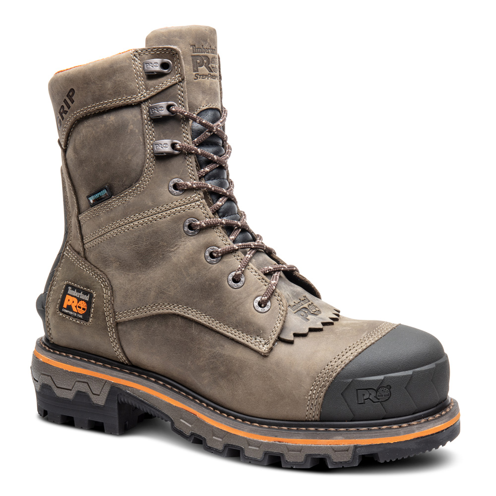 Timberland Men's Boondock HD Logger Composite Toe Waterproof Work Boots from Columbia Safety