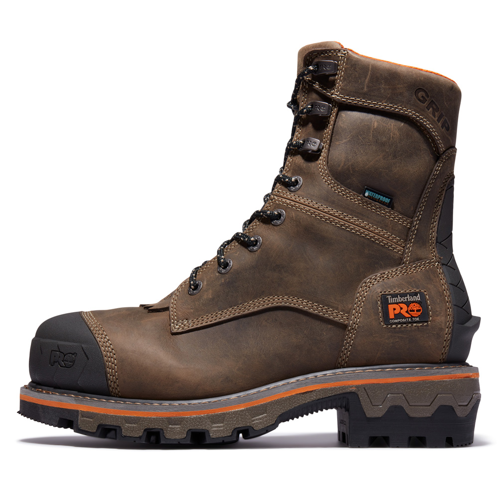 Timberland PRO Men's Boondock HD Logger Composite Toe Waterproof Work Boots from Columbia Safety