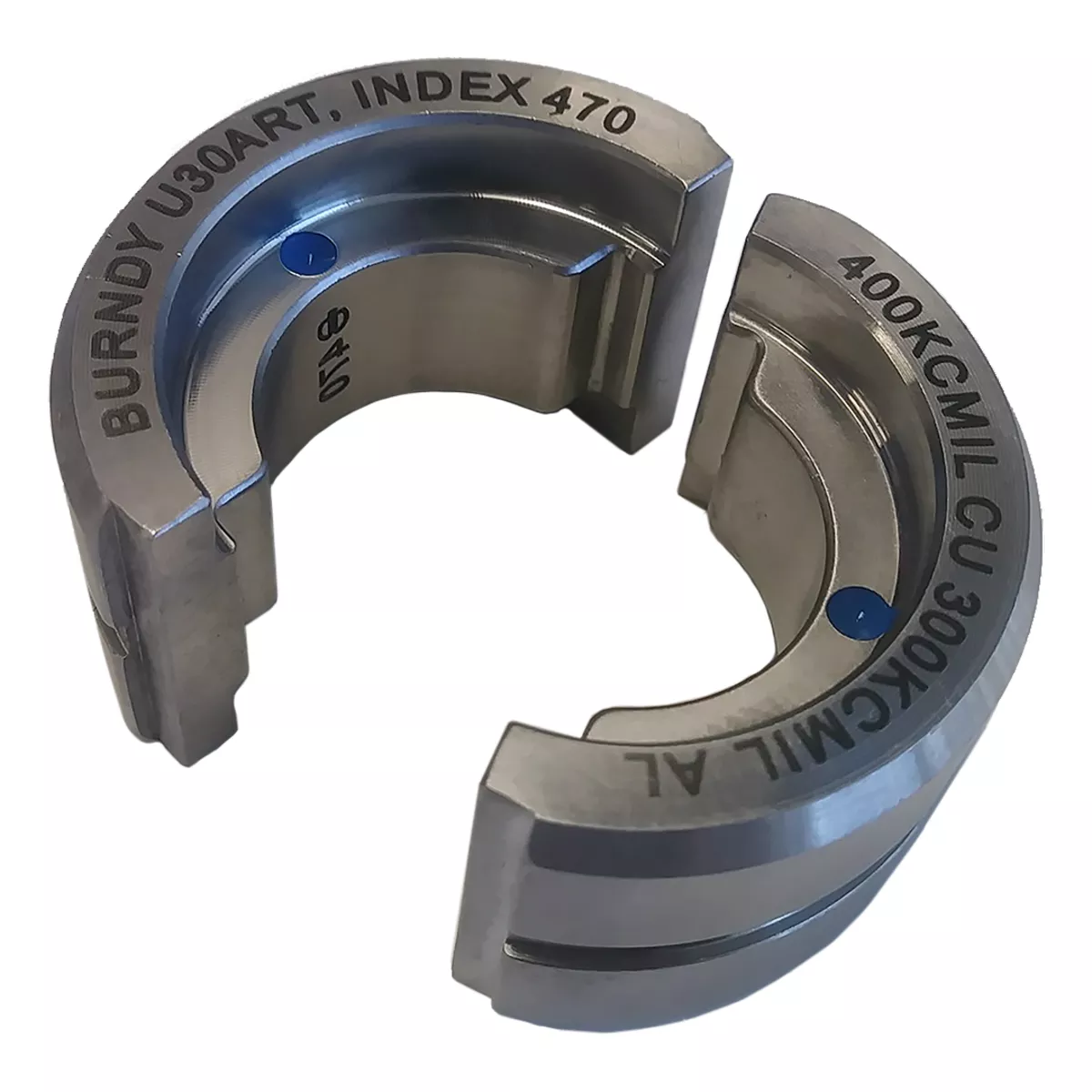 Burndy Stainless Steel U Die, Blue, Index 470 Farwest Line Specialties