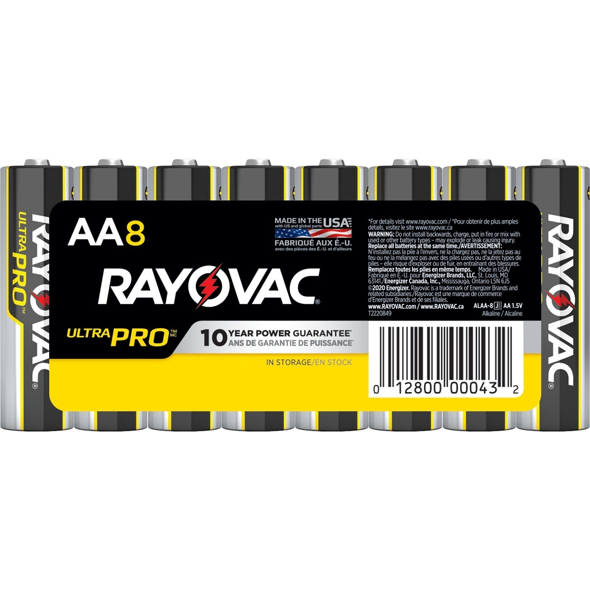 Rayovac Ultra Pro Industrial AA Alkaline Battery from Columbia Safety