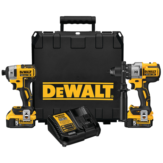 DeWALT 20V Max Cordless Brushless XR Hammerdrill and Impact Driver Combo Kit from Columbia Safety