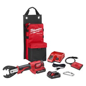 Milwaukee M18 FORCE LOGIC 6T Utility Crimper Kit with D3 Grooves and Fixed O Die 2678-22O from Columbia Safety