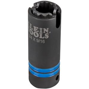 Klein Tools 3-in-1 Slotted Impact Socket, 12-Point, 3/4 and 9/16-Inch- 66031 from Columbia Safety