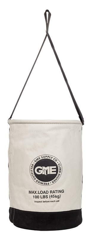 GME Supply 100 lb Leather Bottom Canvas Bucket from Columbia Safety