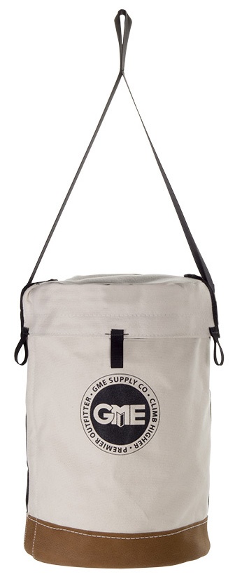 GME Supply 5104VTPD Leather Bottom Canvas Bucket with Connection Points from Columbia Safety